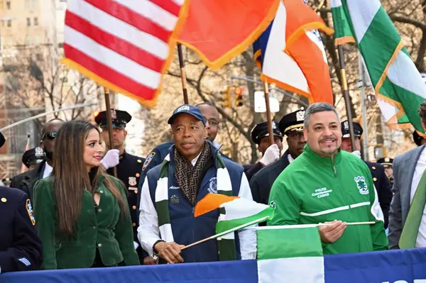 Nueva York 263 Desfile Del Día San Patricio Marzo 2024 — Foto de Stock
