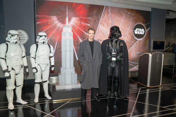 Hayden Christensen Lights the Empire State Building Ahead of Dynamic Light Show to Celebrate STAR WARS-Themed Takeover. March 21, 2024, New York, New York, USA