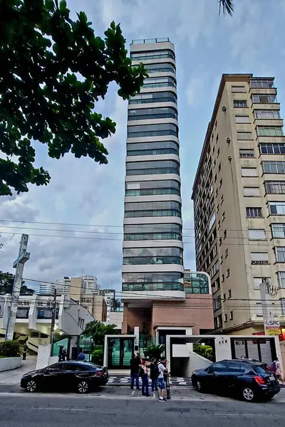 Santos Brazylia 2024 Widok Budynku Którym Mieszka Były Gracz Robinho — Zdjęcie stockowe