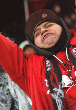 New York Red Bull Miami 'ye karşı. 23 Mart 2024 'te, Harrison, New Jersey, ABD: Red Bull ile MLS normal sezonunda New York Red Bull ve Miami arasında oynanan futbol maçında RBNY' den L. Morgan 'ın golünü kutlayan oyuncular ve taraftarlar