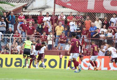 SAO PAULO (SP), 03 / 24 / 2024 - Juventus ile Ferroviaria arasındaki maçta Paulistao A2 'nin çeyrek finalleri için geçerli olan Sao Paulo' daki Condi Rodolfo Crespi Stadyumu 'nda at.
