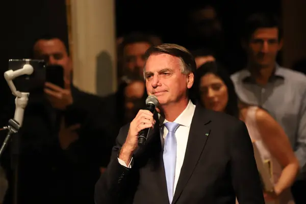 Sao Paulo Brésil 2024 Ancien Président Brésil Jair Messias Bolsonaro — Photo