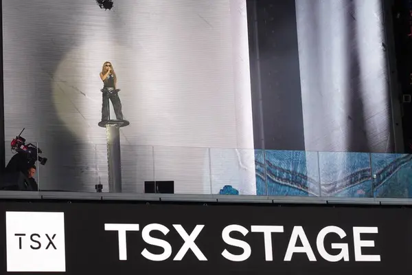 Shakira Trad Tsx Stage Times Square Maart 2024 New York — Stockfoto
