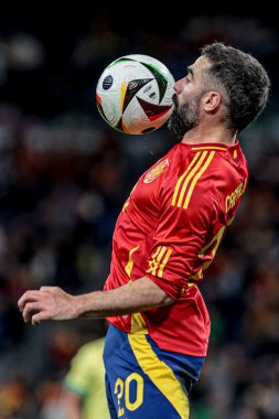 MADRID (ES) 03 / 26 / 2024 - Bu Salı günü Madrid 'deki Santiago Bernabeu Stadyumu' nda oynanan İspanya ve Brezilya Millî Takım Arkadaşları için geçerli bir maç olan .