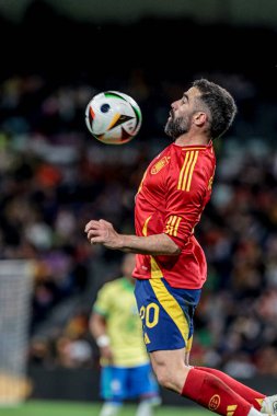 MADRID (ES) 03 / 26 / 2024 - Bu Salı günü Madrid 'deki Santiago Bernabeu Stadyumu' nda oynanan İspanya ve Brezilya Millî Takım Arkadaşları için geçerli bir maç olan .
