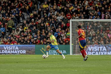 MADRID (ES) 03 / 26 / 2024 - Bu Salı günü Madrid 'deki Santiago Bernabeu Stadyumu' nda oynanan İspanya ve Brezilya Millî Takım Arkadaşları için geçerli bir maç olan