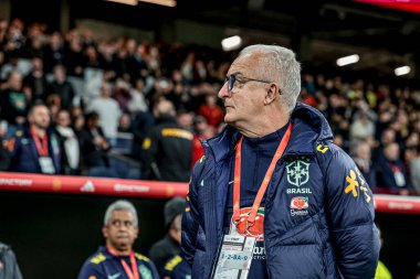 MADRID (ES) 03 / 26 / 2024 - Madrid 'deki Santiago Bernabeu Stadyumu' nda oynanan İspanya ve Brezilya Millî Futbol Takımı Dostları maçında Koç Dorival Junior