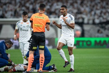 Sao Paulo (SP), Brezilya 03 / 27 / 2024 - PAULISTAO SANTOS Paulo-SP, 27 Mart 2024 Çarşamba akşamı. 