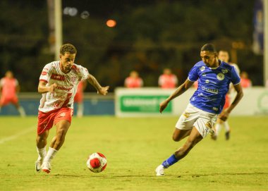 SOROCABA (SP) 03 / 27 / 2024 - Bu Çarşamba günü Sorocaba 'daki Walter Ribeiro belediyesinde düzenlenen Paulistao A2 çeyrek finalleri için geçerli olan Sao Bento ile Noroeste arasındaki maçta atış, 27,. 