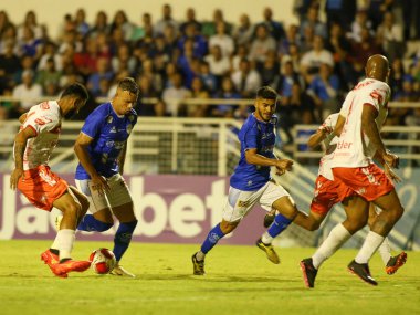 SOROCABA (SP) 03 / 27 / 2024 - Bu Çarşamba günü Sorocaba 'daki Walter Ribeiro belediyesinde düzenlenen Paulistao A2 çeyrek finalleri için geçerli olan Sao Bento ile Noroeste arasındaki maçta atış, 27,. 