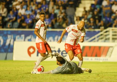SOROCABA (SP) 03 / 27 / 2024 - Bu Çarşamba günü Sorocaba 'daki Walter Ribeiro belediyesinde düzenlenen Paulistao A2 çeyrek finalleri için geçerli olan Sao Bento ile Noroeste arasındaki maçta atış, 27,. 