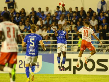 SOROCABA (SP) 03 / 27 / 2024 - Bu Çarşamba günü Sorocaba 'daki Walter Ribeiro belediyesinde düzenlenen Paulistao A2 çeyrek finalleri için geçerli olan Sao Bento ile Noroeste arasındaki maçta atış, 27,. 