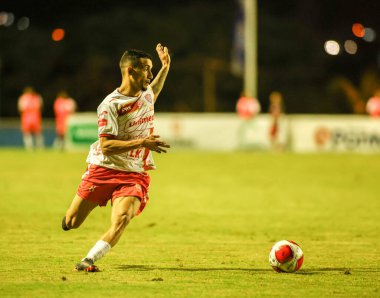 SOROCABA (SP) 03 / 27 / 2024 - Noroeste 'li oyuncular, Sao Bento ile Noroeste arasında oynanan ve Paulistao A2' nin belediye Walter Ribeiro stadyumunda oynanan çeyrek final maçı sonrasında zaferi kutladılar. 