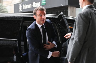 Sao Paulo (SP), 03 / 27 / 2024 - Fransa Cumhurbaşkanı Emmanuel Macron 'un Brezilya-Fransa Ekonomi Forumuna katılması, 27 Mart 2024 Çarşamba günü Sao Paulo' daki Avenida Paulista Fiesp 'de gerçekleşti.. 