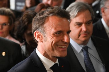 Sao Paulo (SP), 03 / 27 / 2024 - Fransa Cumhurbaşkanı Emmanuel Macron 'un Brezilya-Fransa Ekonomi Forumuna katılması, 27 Mart 2024 Çarşamba günü Sao Paulo' daki Avenida Paulista Fiesp 'de gerçekleşti.. 