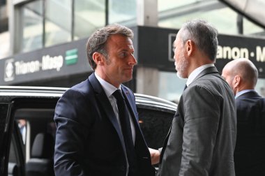 Sao Paulo (SP), 03 / 27 / 2024 - Fransa Cumhurbaşkanı Emmanuel Macron 'un Brezilya-Fransa Ekonomi Forumuna katılması, 27 Mart 2024 Çarşamba günü Sao Paulo' daki Avenida Paulista Fiesp 'de gerçekleşti.. 