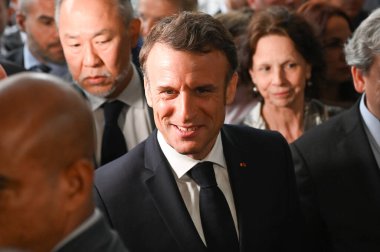 Sao Paulo (SP), 03 / 27 / 2024 - Fransa Cumhurbaşkanı Emmanuel Macron 'un Brezilya-Fransa Ekonomi Forumuna katılması, 27 Mart 2024 Çarşamba günü Sao Paulo' daki Avenida Paulista Fiesp 'de gerçekleşti.. 