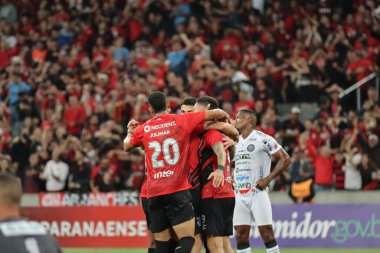 CURITIBA (PR), 03 / 27 / 2024 - Oyuncu Bruno Zapelli, Campeonato Paranaense 2024 yarı finalinin ikinci ayağında Athletico PR ile Operario arasında oynanan karşılaşmada golünü kutluyor.