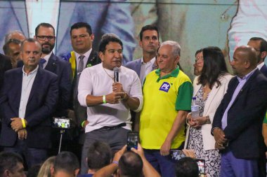 Brasilia (DF), Brezilya 03 / 26 / 2024 - Cumhuriyet Senatörü Izalci Lucas 'ın Liberal Parti' ye bağlılığı seremonisi; 27 Mart 2024 Çarşamba akşamı Minas Hall 'daki Setor de Clubes Norte' de 