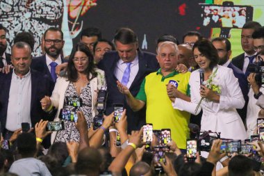 Brasilia (DF), Brezilya 03 / 26 / 2024 - Cumhuriyet Senatörü Izalci Lucas 'ın Liberal Parti' ye bağlılığı seremonisi; 27 Mart 2024 Çarşamba akşamı Minas Hall 'daki Setor de Clubes Norte' de 