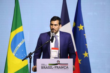 SAO PAULO (SP) 03 / 27 / 2024 - Thiago Barral, Ulusal Enerji Geçiş Bakanı, Brezilya-Fransa Ekonomi Forumuna katılıyor, 27 Mart 2024 Çarşamba günü Sao Paulo 'daki Avenida Paulista' da düzenlenen Fiesp 'te. 