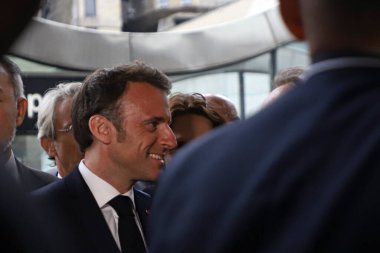 Sao Paulo (SP), 03 / 27 / 2024 - Fransa Cumhurbaşkanı Emmanuel Macron 'un Brezilya-Fransa Ekonomi Forumuna katılması, 27 Mart 2024 Çarşamba günü Sao Paulo' daki Avenida Paulista Fiesp 'de gerçekleşti.. 