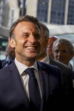 Sao Paulo (SP), 03 / 27 / 2024 - Fransa Cumhurbaşkanı Emmanuel Macron 'un Brezilya-Fransa Ekonomi Forumuna katılması, 27 Mart 2024 Çarşamba günü Sao Paulo' daki Avenida Paulista Fiesp 'de gerçekleşti.. 