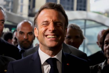 Sao Paulo (SP), 03 / 27 / 2024 - Fransa Cumhurbaşkanı Emmanuel Macron 'un Brezilya-Fransa Ekonomi Forumuna katılması, 27 Mart 2024 Çarşamba günü Sao Paulo' daki Avenida Paulista Fiesp 'de gerçekleşti.. 