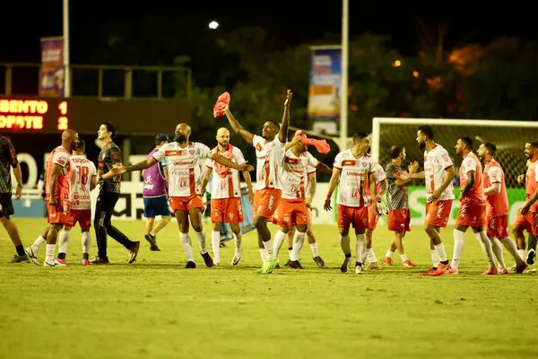 Sorocaba 2024 Players Noroeste Celebrate Victory Match Sao Bento Noroeste — Stock Photo, Image