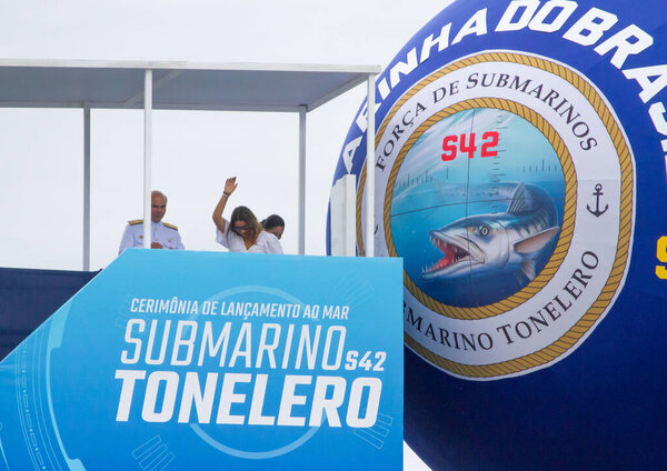 Rio de Janeiro (RJ) Brazil 03/27/2024  - Presidents Luiz Inacio Lula da Silva (PT) and Emmanuel Macron, of France, inaugurate, this Wednesday morning(27) , the submarine Tonelero, from the Brazilian Navy. 
