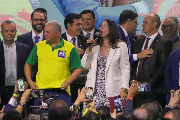 Brasilia (DF), Brezilya 03 / 26 / 2024 - Cumhuriyet Senatörü Izalci Lucas 'ın Liberal Parti' ye bağlılığı seremonisi; 27 Mart 2024 Çarşamba akşamı Minas Hall 'daki Setor de Clubes Norte' de 