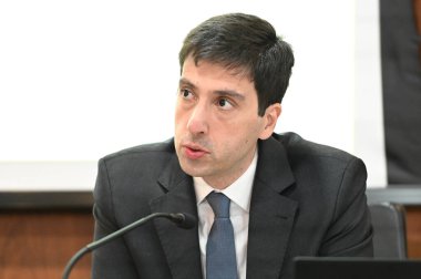 Sao Paulo (SP), Brezilya 03 / 28 / 2024 - Roberto Campos Neto Merkez Bankası Başkanı ve Diogo Guillen Ekonomi Politikası Müdürü, 2024 Enflasyon Raporunu sunmak üzere düzenlediği basın toplantısında