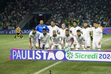 Sao Paulo (SP), Brezilya 03 / 28 / 2024 - PAULISTAO vs PALMEIRAS Sao Paulo 'nun batısındaki Allianz Parque' da, 28 Mart 2024 Perşembe gecesi. Palmeiras 1-0 kazandı..