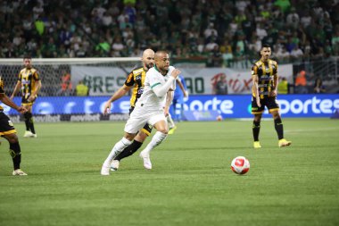 Sao Paulo (SP), Brezilya 03 / 28 / 2024 - PAULISTAO vs PALMEIRAS Sao Paulo 'nun batısındaki Allianz Parque' da, 28 Mart 2024 Perşembe gecesi. Palmeiras 1-0 kazandı..