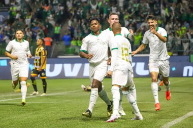 Sao Paulo (SP), Brezilya 03 / 28 / 2024 - PAULISTAO vs PALMEIRAS Sao Paulo 'nun batısındaki Allianz Parque' da, 28 Mart 2024 Perşembe gecesi. Palmeiras 1-0 kazandı..