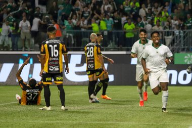 Sao Paulo (SP), Brezilya 03 / 28 / 2024 - PAULISTAO vs PALMEIRAS Sao Paulo 'nun batısındaki Allianz Parque' da, 28 Mart 2024 Perşembe gecesi. Palmeiras 1-0 kazandı..