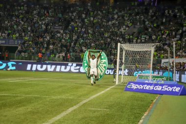 Sao Paulo (SP), Brezilya 03 / 28 / 2024 - PAULISTAO vs PALMEIRAS Sao Paulo 'nun batısındaki Allianz Parque' da, 28 Mart 2024 Perşembe gecesi. Palmeiras 1-0 kazandı..