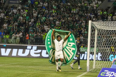 Sao Paulo (SP), Brezilya 03 / 28 / 2024 - PAULISTAO vs PALMEIRAS Sao Paulo 'nun batısındaki Allianz Parque' da, 28 Mart 2024 Perşembe gecesi. Palmeiras 1-0 kazandı..