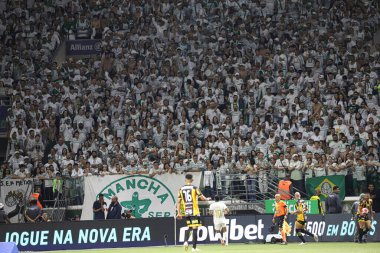 Sao Paulo (SP), Brezilya 03 / 28 / 2024 - PAULISTAO vs PALMEIRAS Sao Paulo 'nun batısındaki Allianz Parque' da, 28 Mart 2024 Perşembe gecesi. Palmeiras 1-0 kazandı..