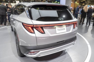 New York Uluslararası Otomobil Fuarı 2024. 27 Mart 2024, New York, New York, ABD: Yeni 2024 Hyundai Tucson 27 Mart 2024 tarihinde New York 'ta Jacob Javits Kongre Merkezi' nde Uluslararası Otomobil Fuarı basın tanıtımında görüldü.. 