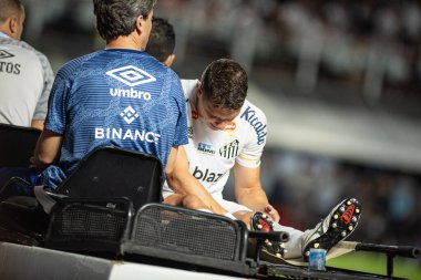 Santos (SP), Brezilya 03 / 31 / 2024 - PAULISTAO vs SANTOS, Santos, bu Pazar gecesi, 31 Mart 2024.