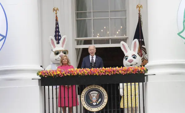 Joe Biden 2024 White House Easter Egg Roll April 2024 — Stock Photo, Image