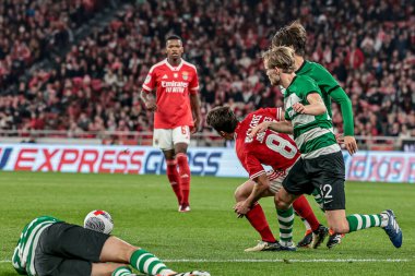 Lizbon (PT), Portekiz 02 / 04 / 2024 Maçı Portekiz Kupası için Benfica x Sporting ile Lizbon 'daki Estadio da Luz' da oynanan yarı finalde, bu 2 Nisan 2024.