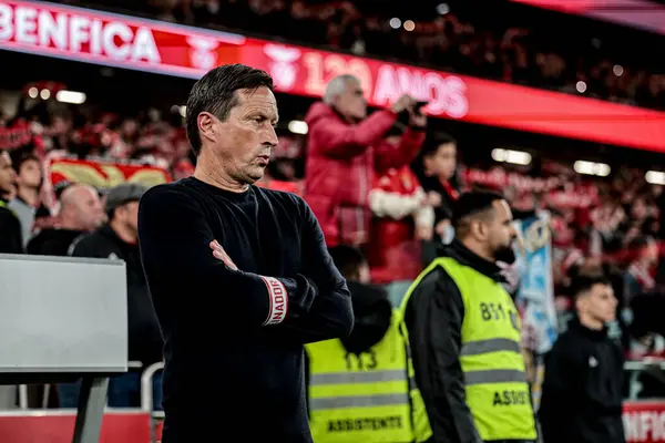 stock image Lisbon (PT), 02/04/2024  Benfica coach Roger Schmidt, during the match between Benfica x Sporting for the Portuguese Cup, in the semi-final at Estadio da Luz in Lisbon
