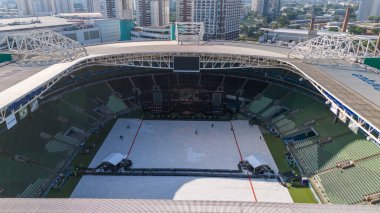 Sao Paulo (SP), Brezilya 04 / 05 / 2024 Allianz Park Stadyumu 'nun havadan görünüşü, Acustico2 Tour grubunun 5 ve 6.