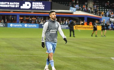 NYCFC Atlanta 'ya karşı. Nisan 06, 2024, New York, ABD: New York 'ta MLS normal sezonunda NYCFC ve Atlanta United FC arasında oynanan futbol maçı