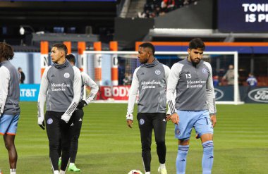 NYCFC Atlanta 'ya karşı. Nisan 06, 2024, New York, ABD: New York 'ta MLS normal sezonunda NYCFC ve Atlanta United FC arasında oynanan futbol maçı
