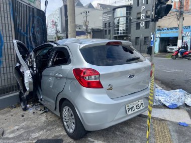 SAO PAULO (SP) 04/06/2024- TRAFFIC ACCIDENT-SP. Av caddesinde trafik kazası. Av Mal ile Joao Batista köşesi. Osasco 'daki Rondon, Muro' da meydana gelen çarpışmada bir ölümcül kurban ve iki yaralı bıraktı.