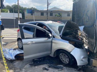 SAO PAULO (SP) 04/06/2024- TRAFFIC ACCIDENT-SP. Av caddesinde trafik kazası. Av Mal ile Joao Batista köşesi. Osasco 'daki Rondon, Muro' da meydana gelen çarpışmada bir ölümcül kurban ve iki yaralı bıraktı.