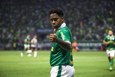 Sao Paulo (SP), 04 / 7 / 2024 - Palmeiras ve Santos arasında oynanan maçta Endreick, Sao Paulo 'daki Allianz Parque' da düzenlenen 2024 Paulista Futbol Şampiyonası finalinin ikinci ayağı için geçerli. 